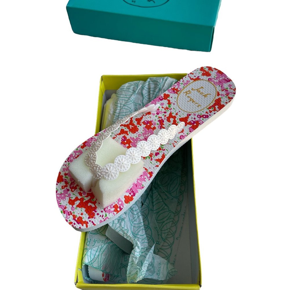 NEW Jack Rogers White Flip Flops - Size 11 - Picture 5 of 8